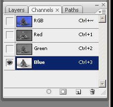 Channels tab, next to the Layers tab