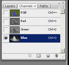 Channels tab, next to the Layers tab