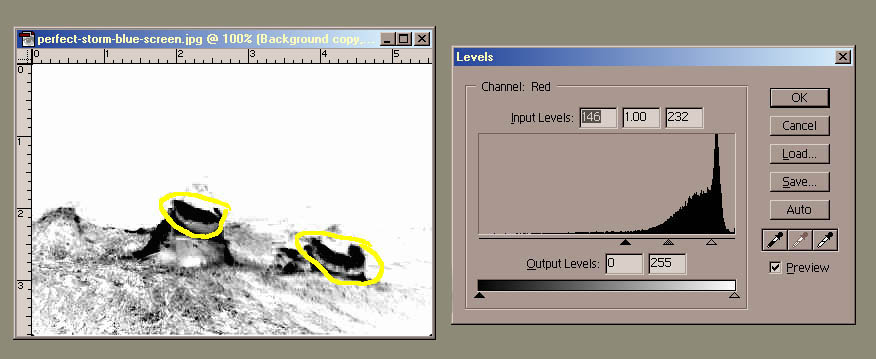 Adjust red levels